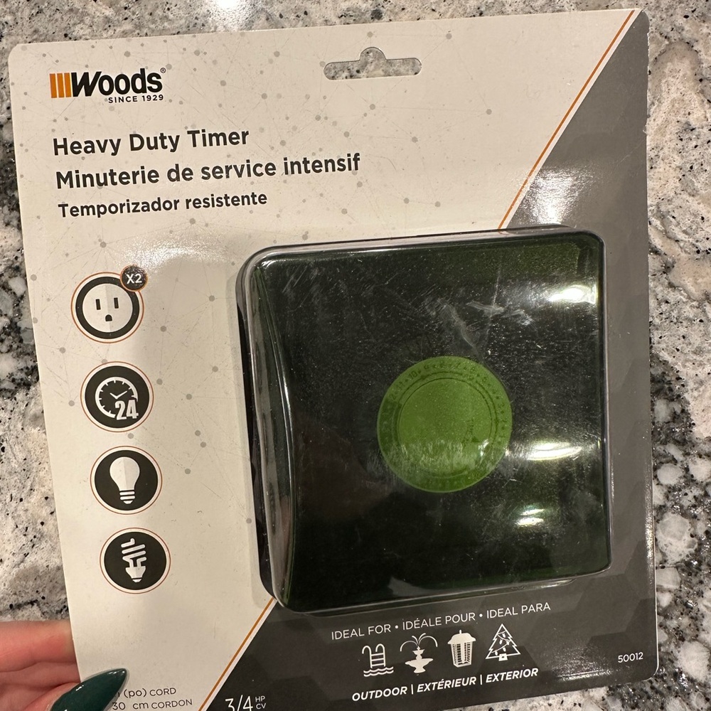 Woods Heavy Duty Timer - Black